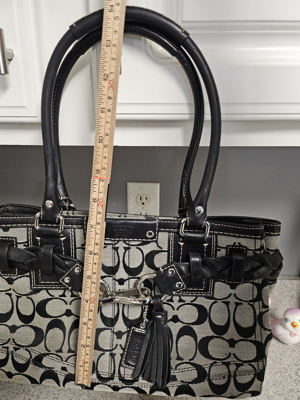 Coach Hampton Signature Handbag Model F13065 - Picture 13 of 14